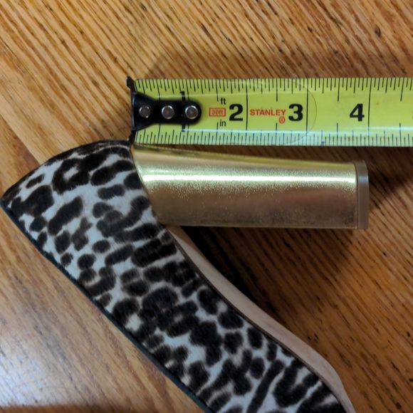 J. Crew Leopard Print Heels with Gold Block Heel - Picture 11 of 13
